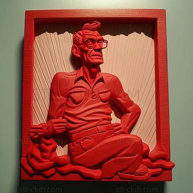 3D model Red Grooms American artist (STL)